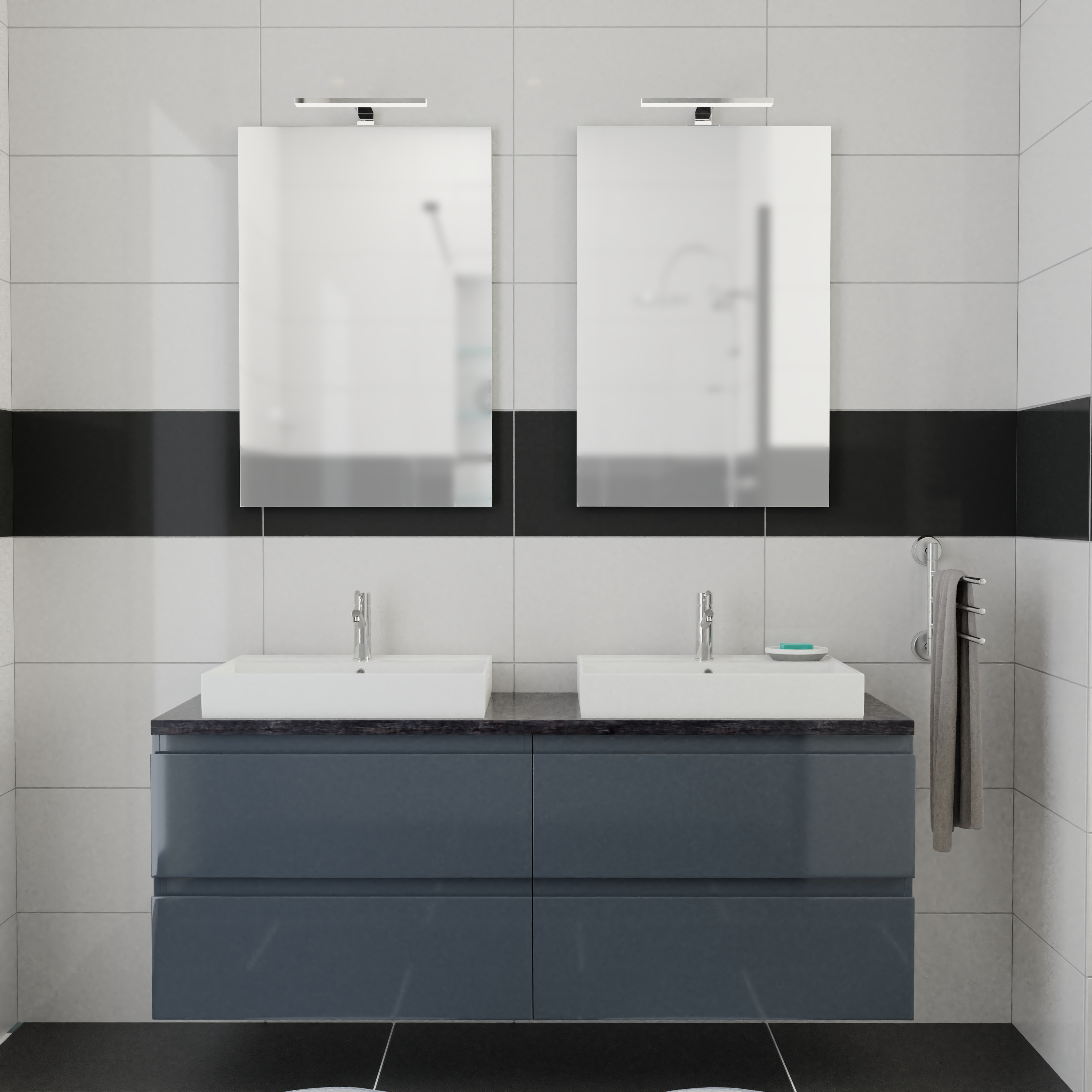 160cm-O25-Gama_Anthrazite_Glossy-Front