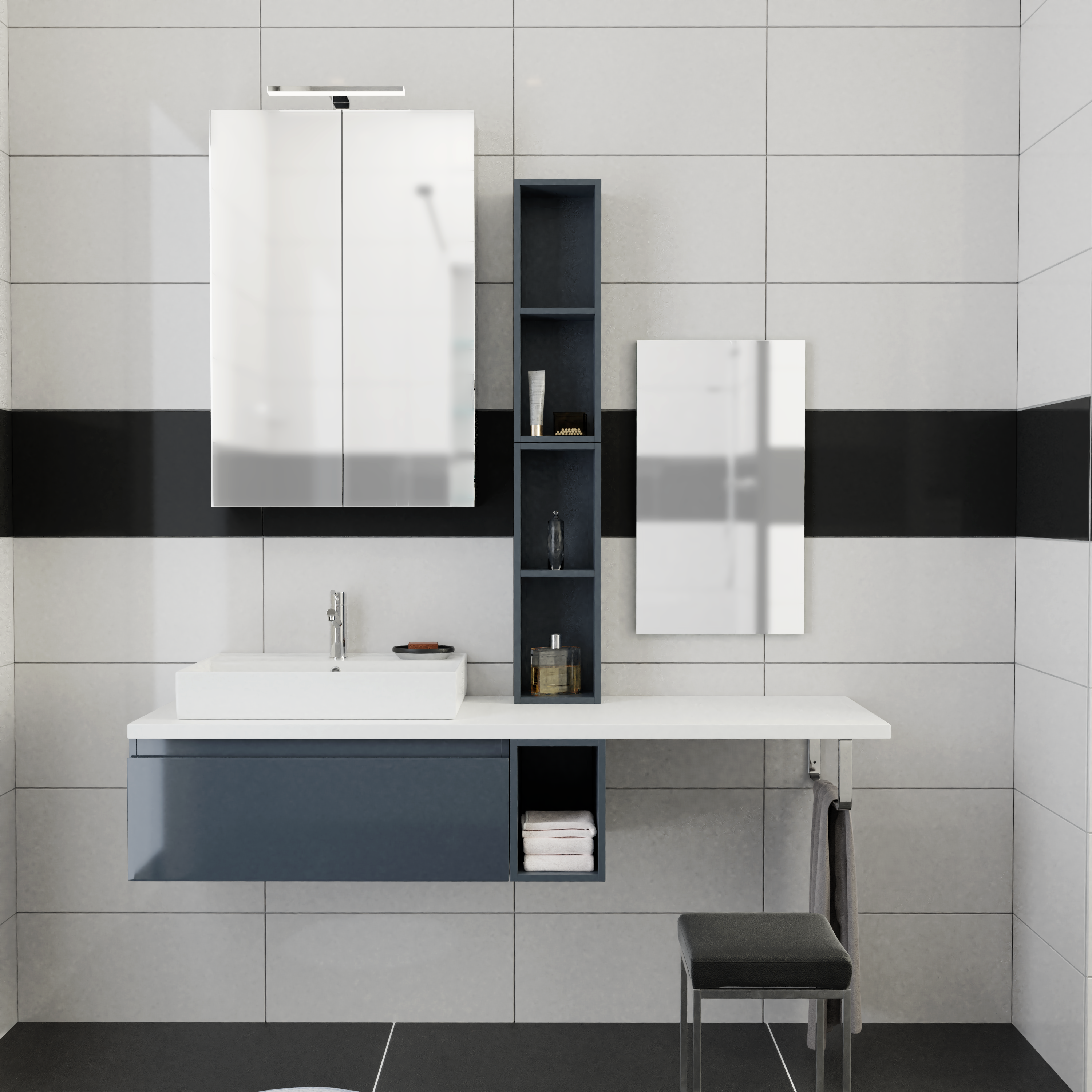 160cm-O85-Large-Gama_Anthrazite_Glossy-Front