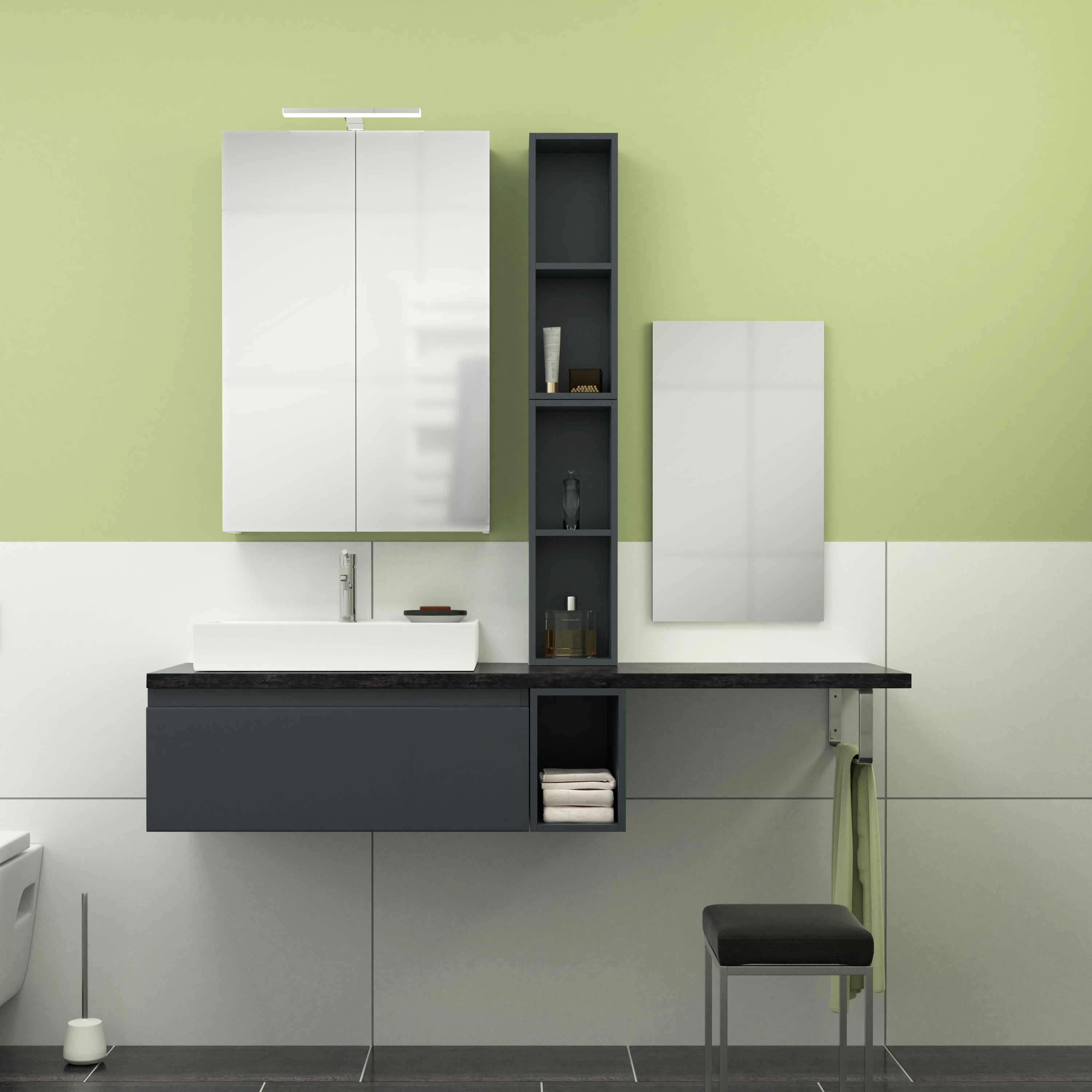 160cm-O85-Medium-Gama_Anthrazite_Glossy-Front