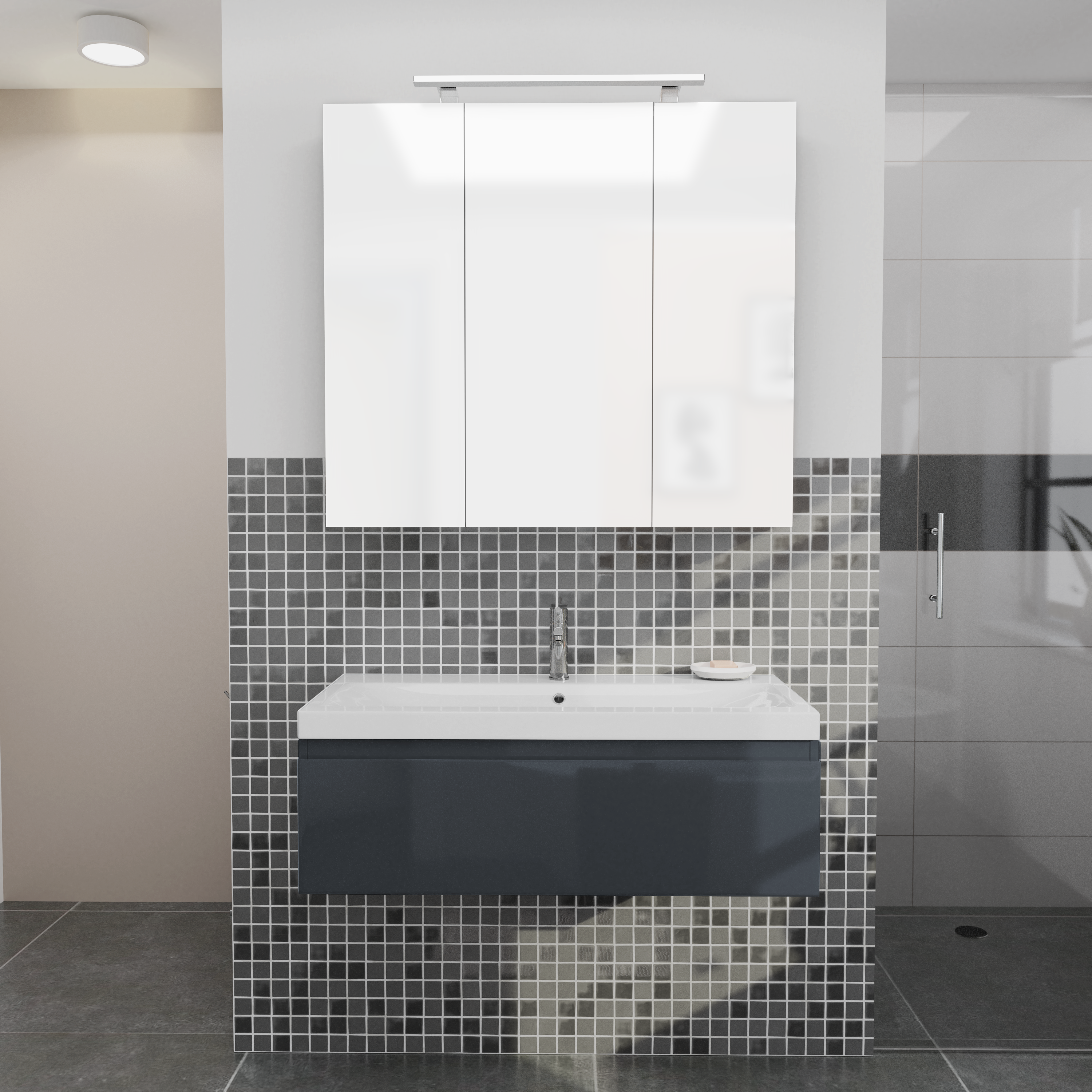100cm-I45-Anthrazite_Glossy_Front