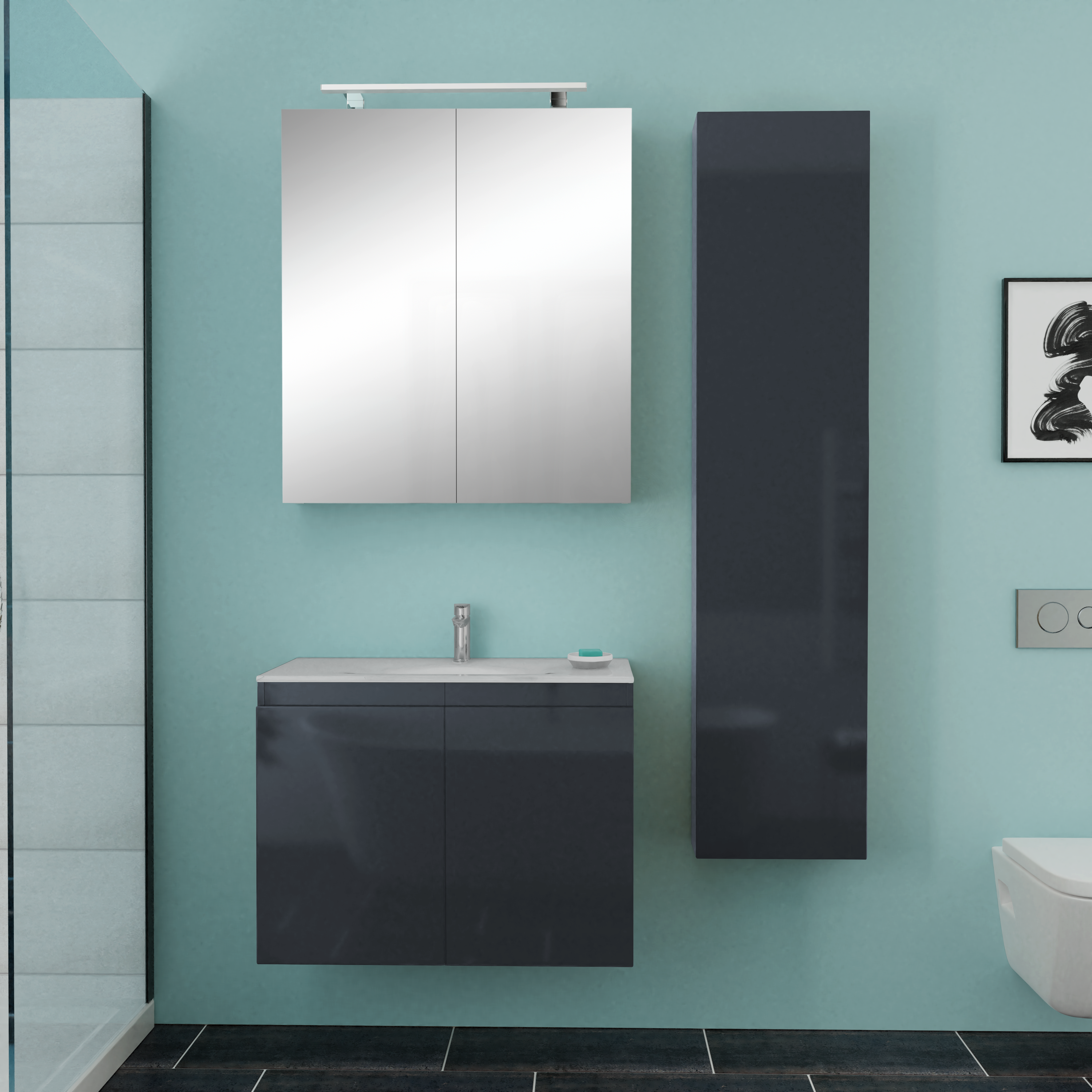 120cm-K45-Anthrazite_Glossy_Front