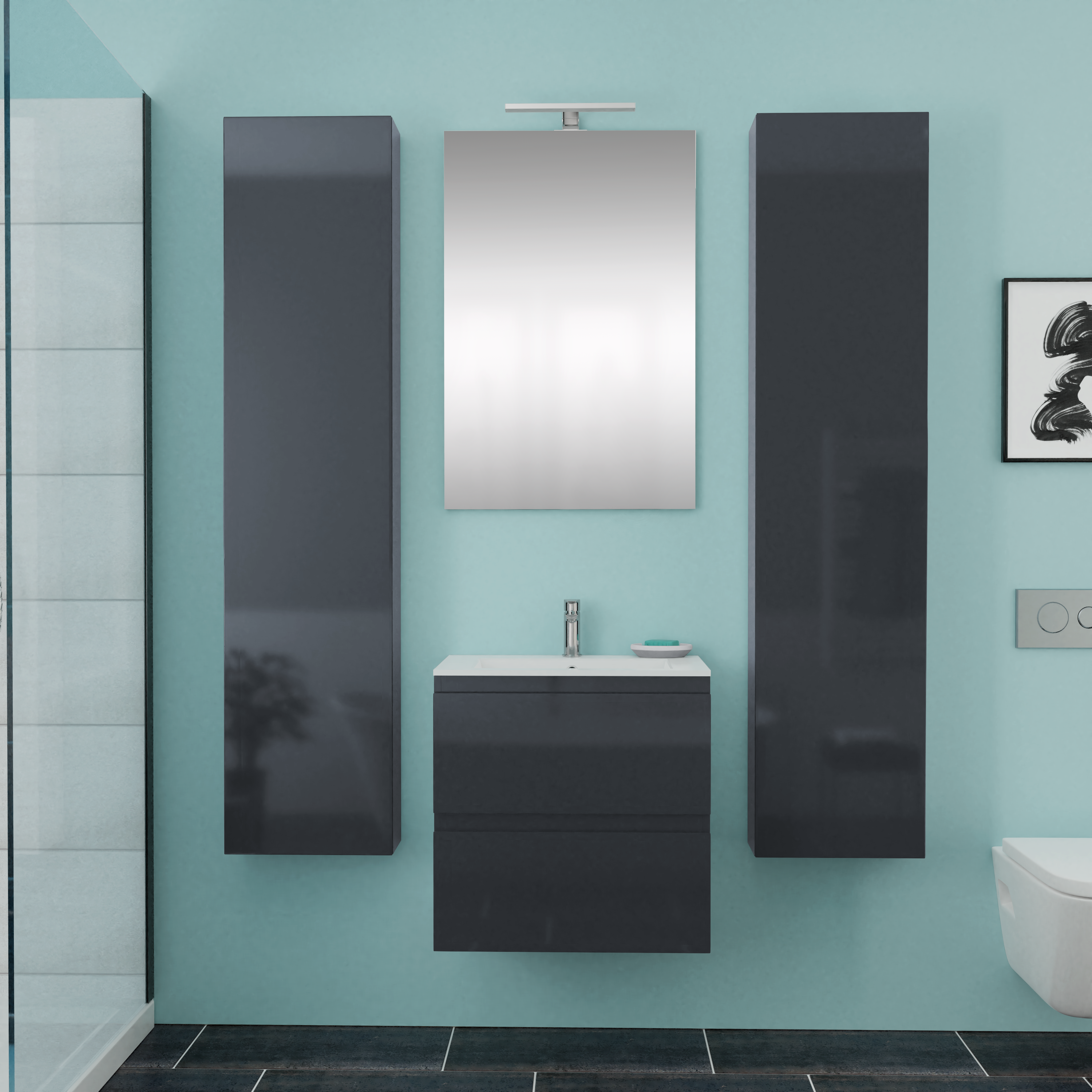 140cm-M25-Anthrazite_Glossy_Front