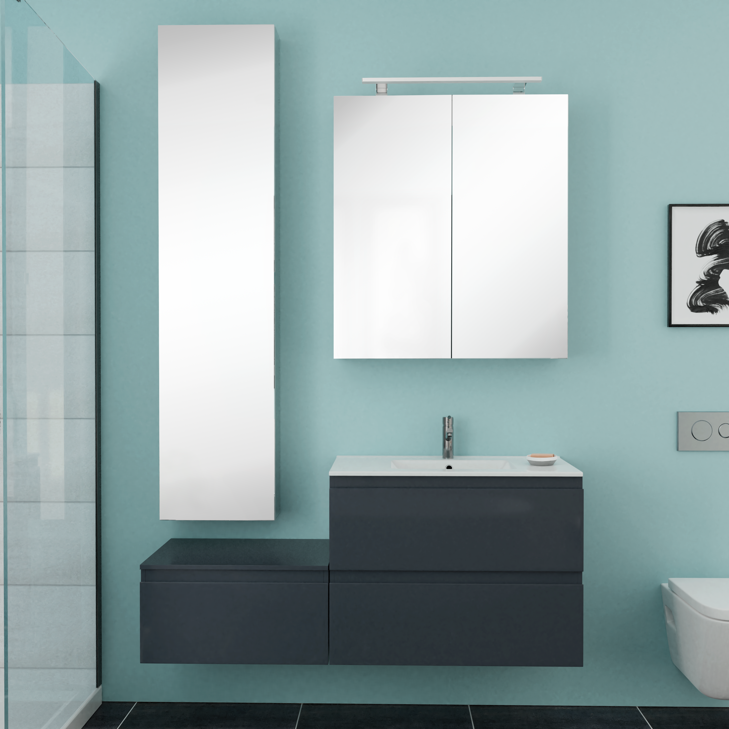 140cm-M65-Anthrazite_Glossy_Front